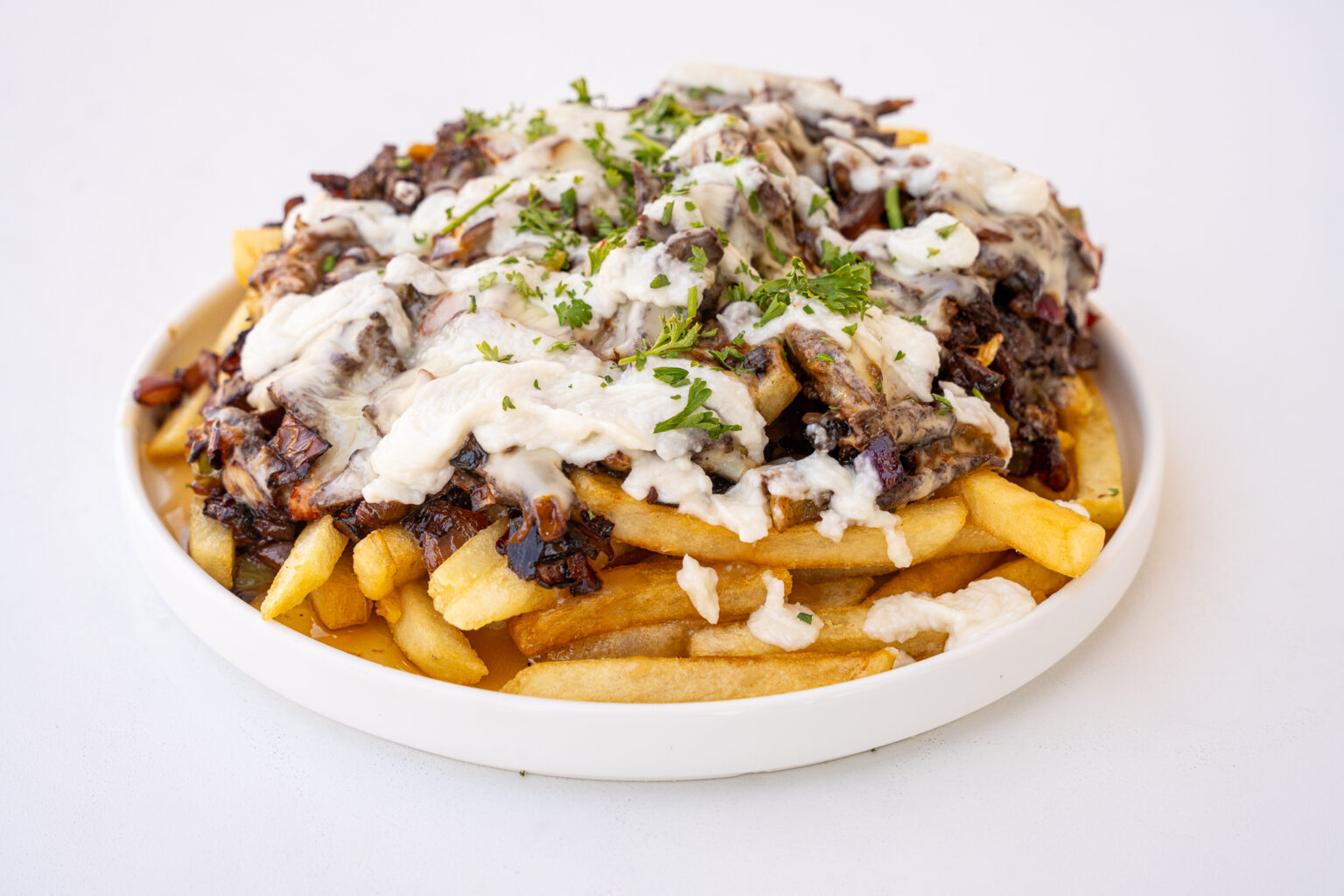 Wagyu Beef Shawarma Cheesesteak Fries